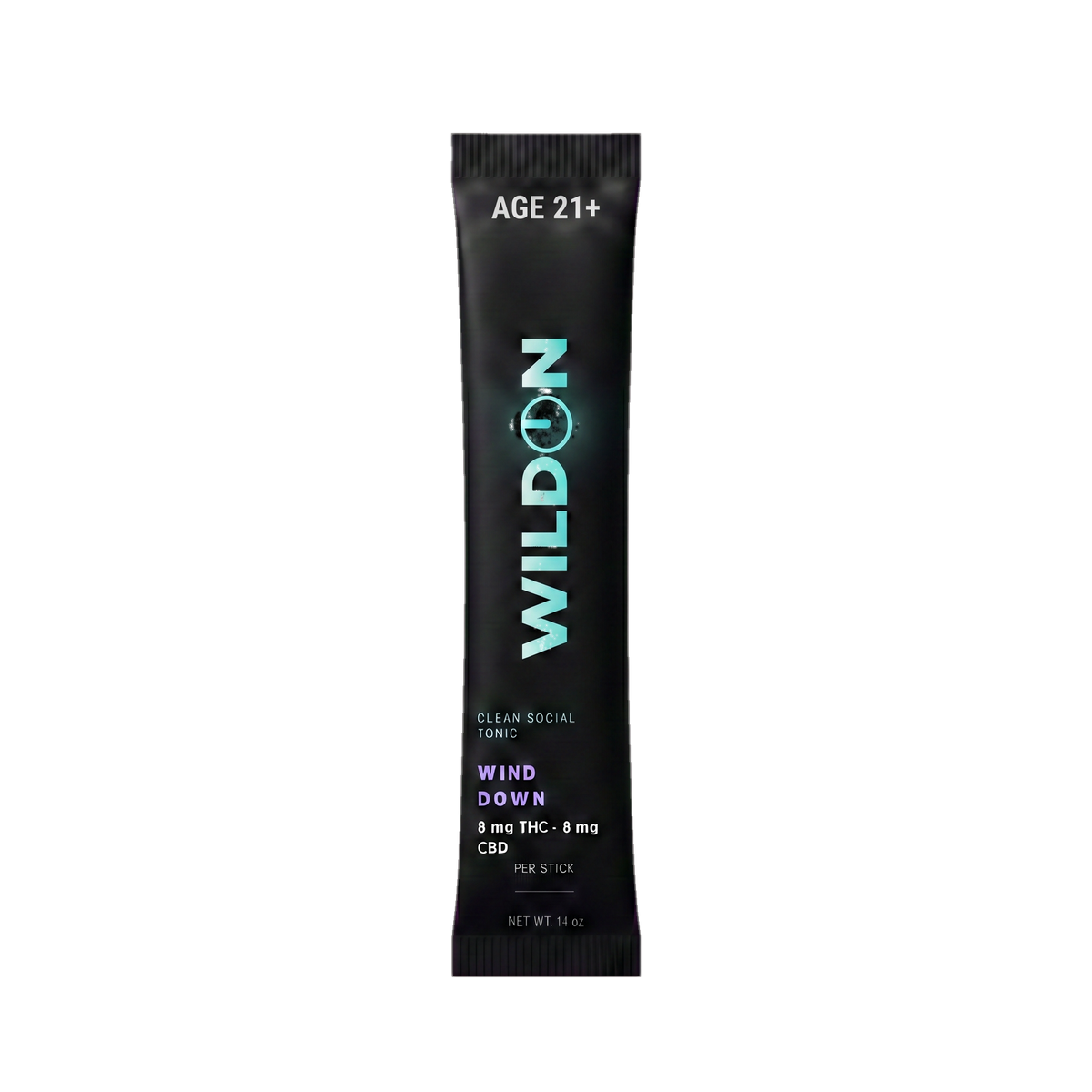 WILD ON Wind Down hemp-derived THC and CBD powder stick